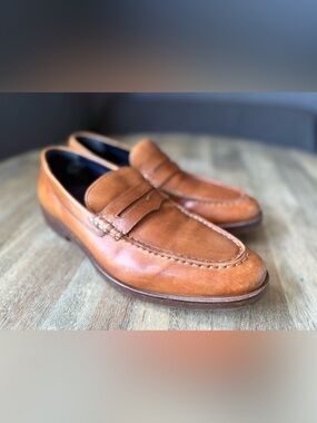 Cole Haan Harrison Grand Penny Loafer in British Tan Leather - Size 9